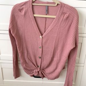 Jolie Button Down Long Sleeve Top - M